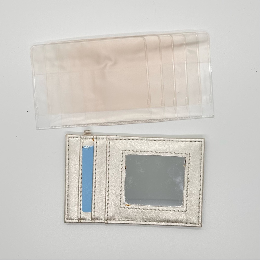 Kathy Van Zeeland Silver Metallic Wallet with Heart Accent Y2K - Picture 15 of 16